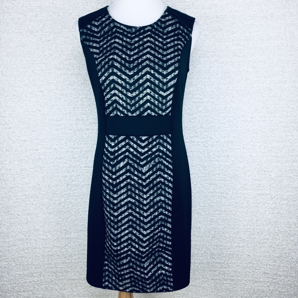 AA Studio Black/White Sheath dress. Size PS